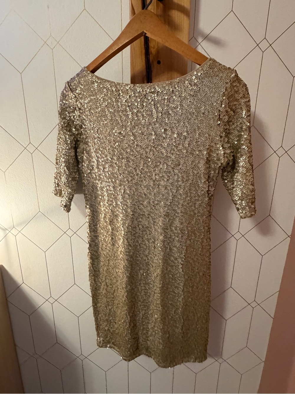 Abercrombie & Fitch Gold Sequin Mini Dress